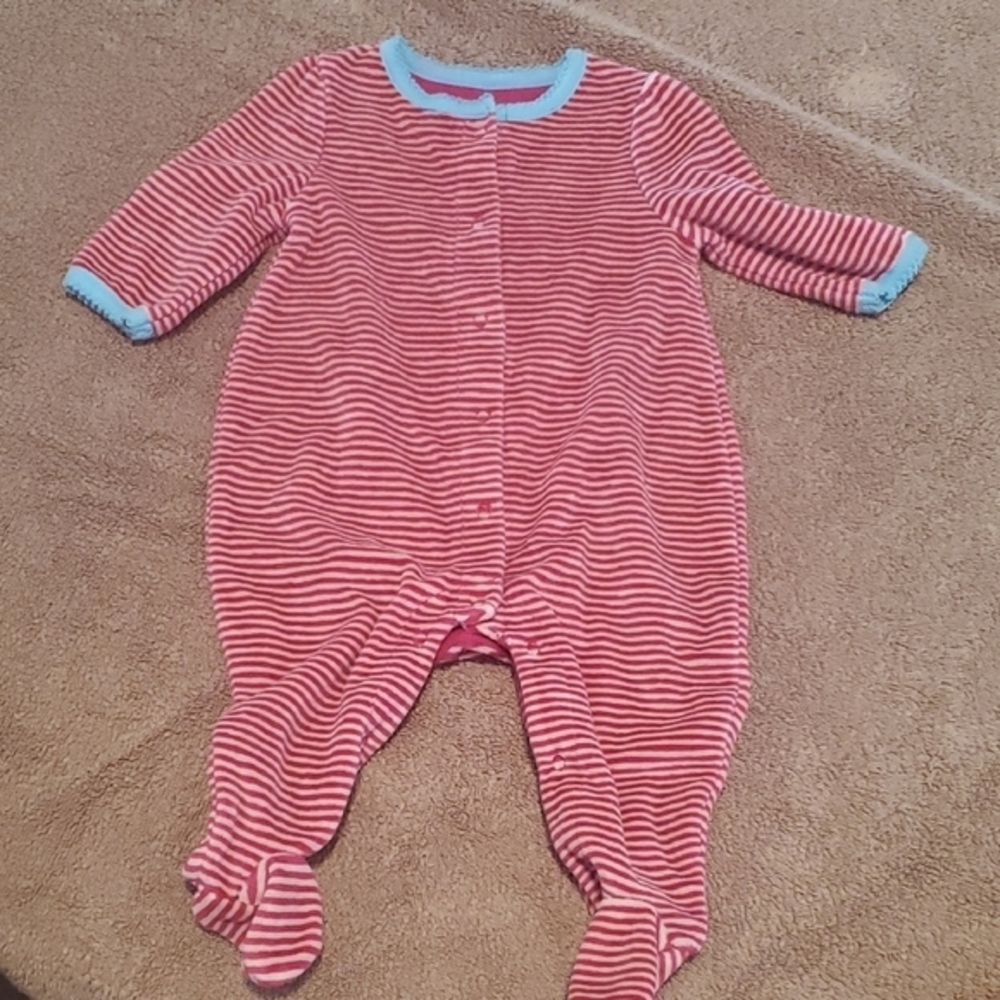 GAP Red and Blue Footies One Piece with Stripes